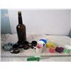 Image 1 : large liquor bottle coffee cups, fileting knife, misc