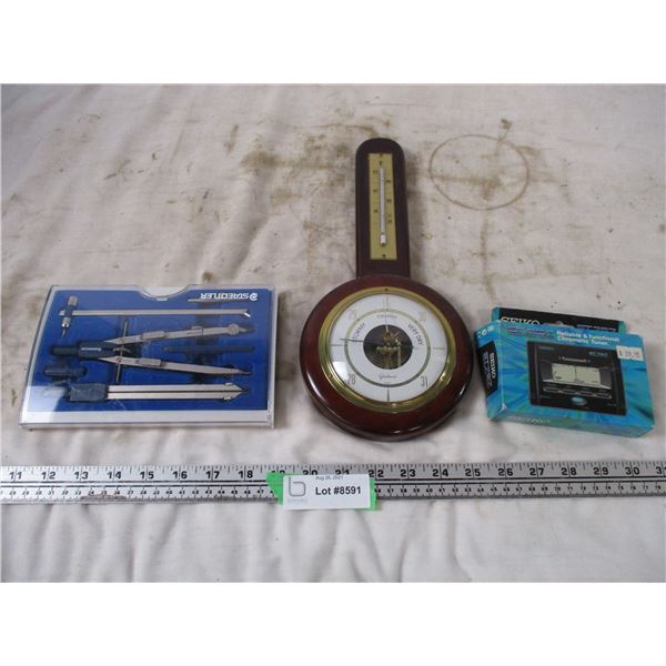 math set, barometer, misc