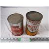 Image 1 : co-op HD7 heavy duty motor oil (full) 1 litre oil tin plus empty coop motor oil tin