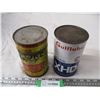 Image 1 : 2X The Money - 2 full shaler rislore oil additive can + gulflube XHD oil can