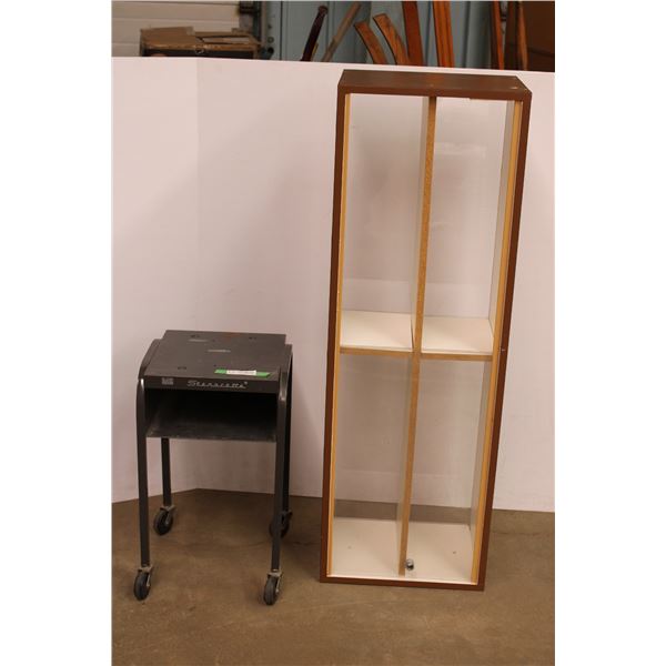 metal stand + storage cabinet (48 x16 23H)