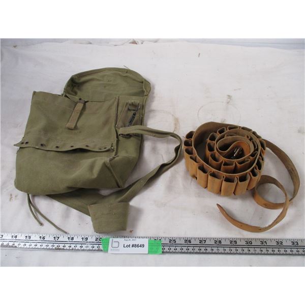 Canvas Bag + ammo belt