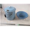 Image 1 : enamel pot + bowl