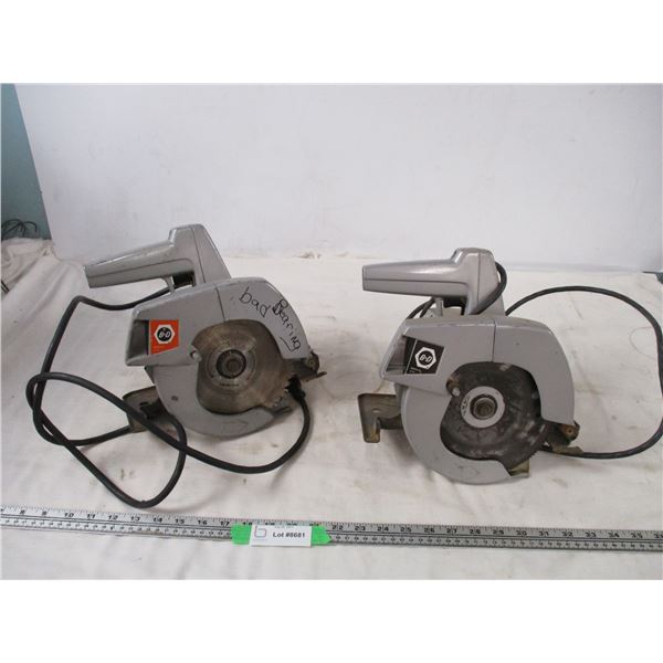 black n decker circular saw (one has bad bearings but both work)