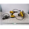 Image 1 : dewalt drill (working), dewalt skil saw (not working) + misc (no charger)
