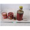 Image 1 : prince albert plastic tobacco tin + other tins