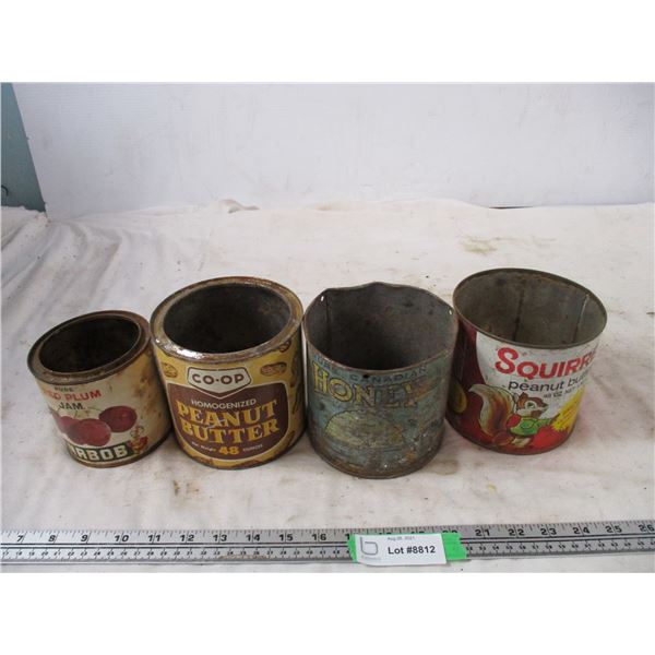 lot of 4 tins