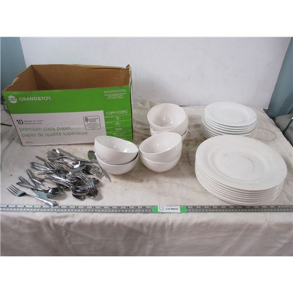 whole home + corning ware dishware + cuttlery