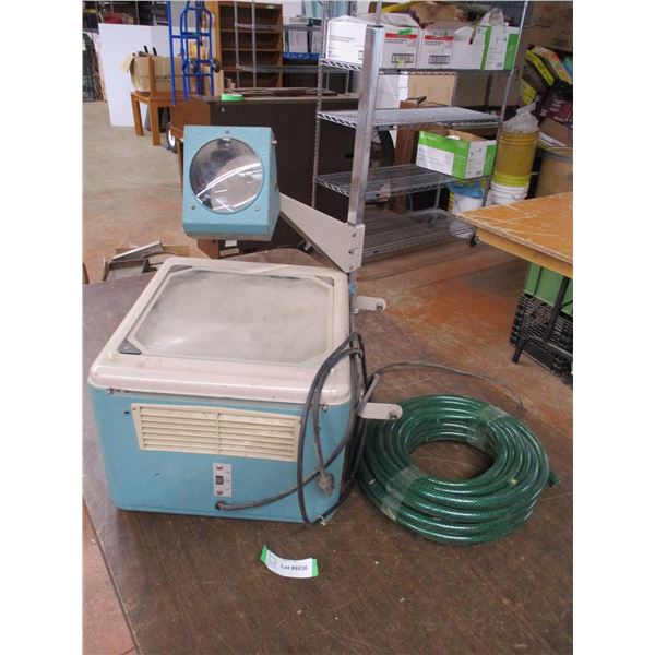 portabscribe projector? plus garden hose