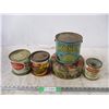 Image 1 : york peanut butter tin, honey tins + other tins