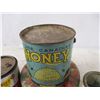 Image 3 : york peanut butter tin, honey tins + other tins
