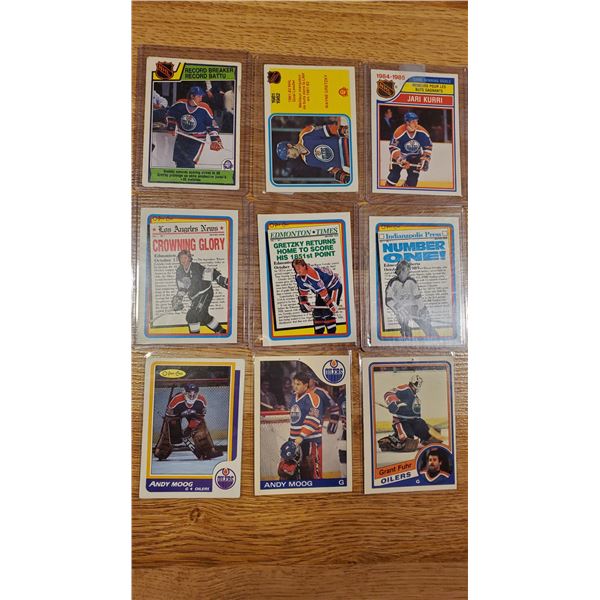 Wayne Gretzky 1980's + various oilers cards