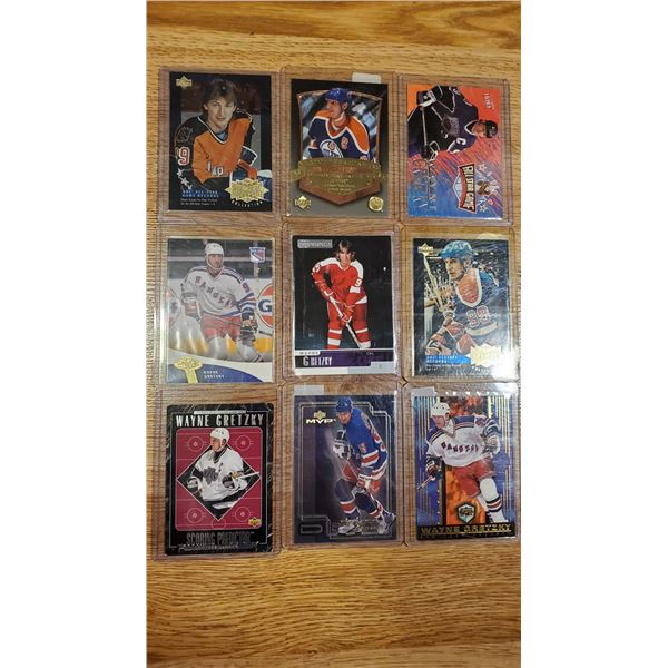 Gretzky 9 Card lot - some inserts