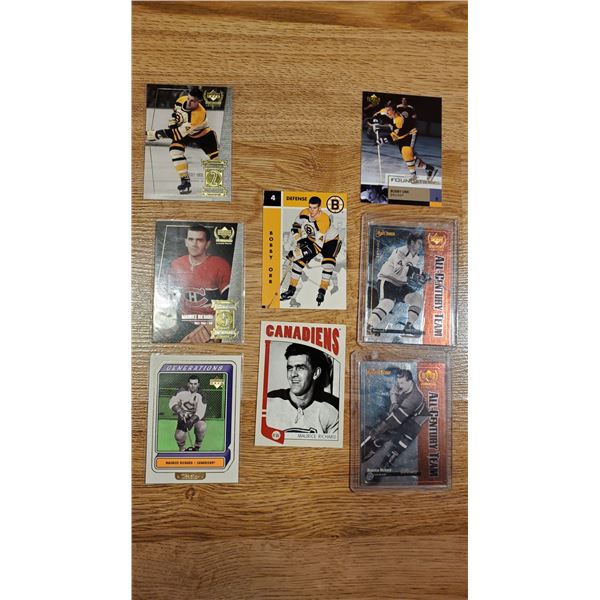 Bobby Orr + Maurice Richard Cards