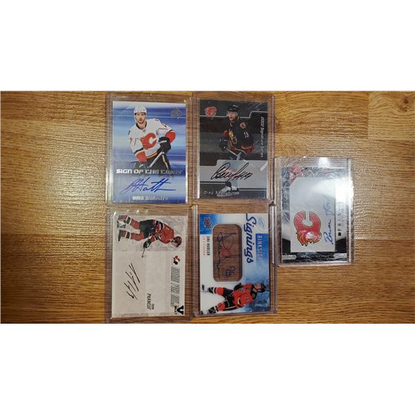 Dougie Hamilton, Dion Phaneuf + other calgary flames autographed cards