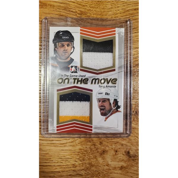 Tony Amonte On The move Dual jersey multi colored Gold version card
