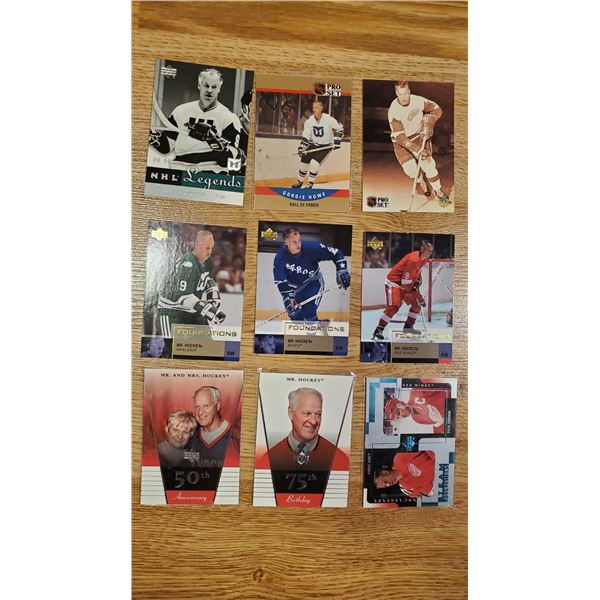Mr. Hockey Gordie Howe Cards - Whalers, Red Wings, picture with wife