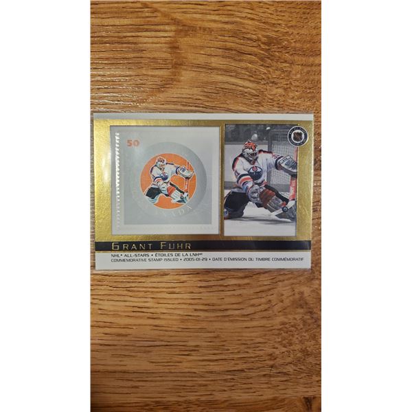 Grant Fuhr All Star Game Canada Post Stamp Hockey Card