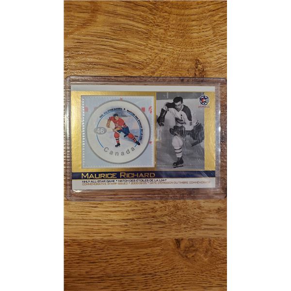 Maurice Richard All Star Game Canada Post Stamp Hockey Card