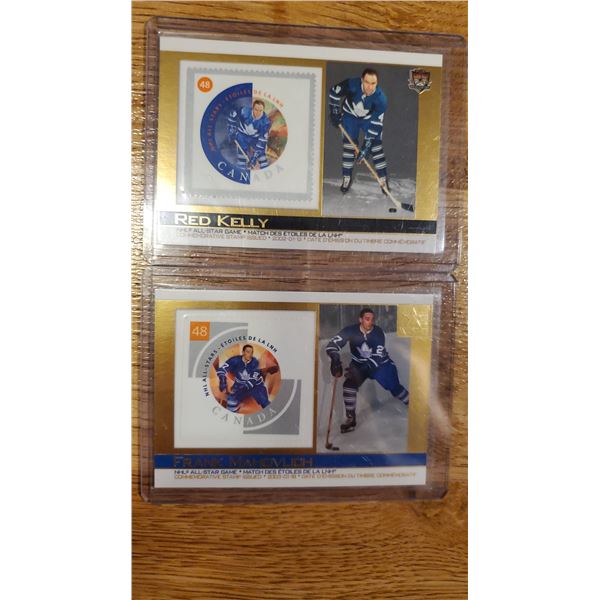 Mahovlich + Kelly All Star Game Canada Post Stamp Hockey Card