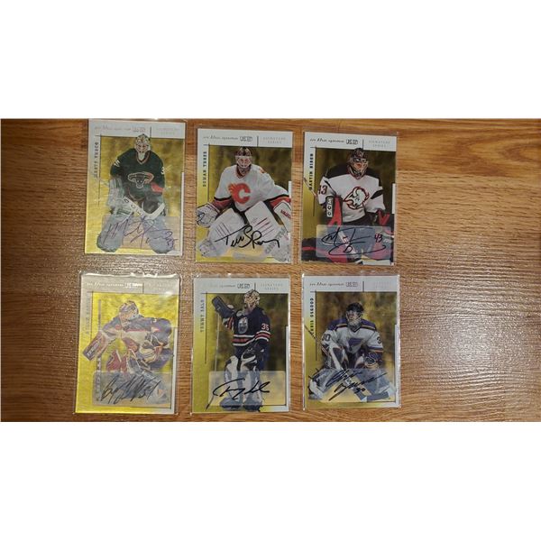 Tommy Salo, Osgood, Turco, Turek, Dafoe, Biron - Authentic autographs - Goalie Cards