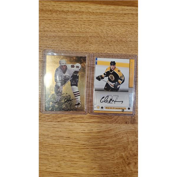 Bill guerin / Glen Murray autographed cards