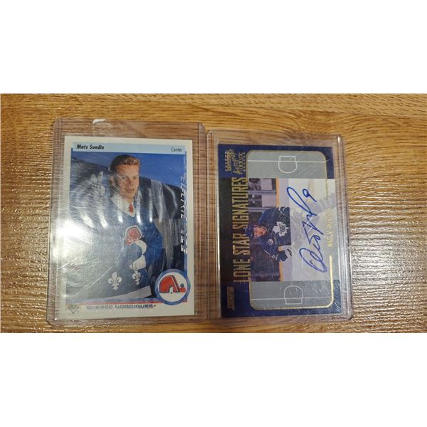 Nik Antropov Autograph + Mats Sundin Electric ice Rookie anniversary card