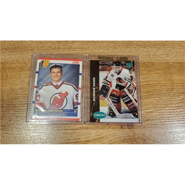 Hasek + Brodeur Rookie Cards