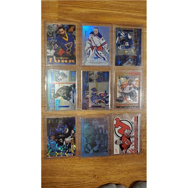 Various Goalie Insert Cards - Fuhr, Lundqvist, CuJo, Hasek, Belfour, Richter