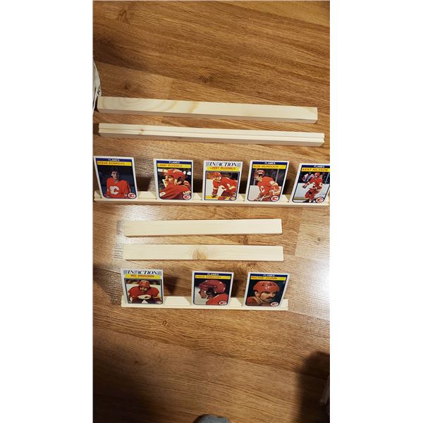 (3+3) Wall Mounting Wood Card Shelves - with 82-83 OPC Cards - 5 cards + 3 card display