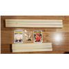 Image 4 : (3+3) Wall Mounting Wood Card Shelves - with 82-83 OPC Cards - 5 cards + 3 card display