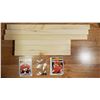 Image 5 : (3+3) Wall Mounting Wood Card Shelves - with 82-83 OPC Cards - 5 cards + 3 card display