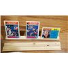 Image 3 : (6) 3 toploader Wooden Wall Mount Card Holders - comes with bubble level, mounting nails + 82-83 OPC