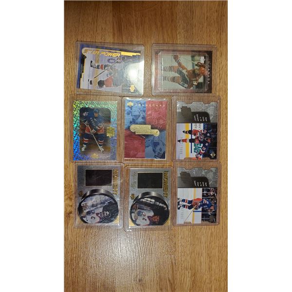 Wayne Gretzky 8 INSERTS Card lot