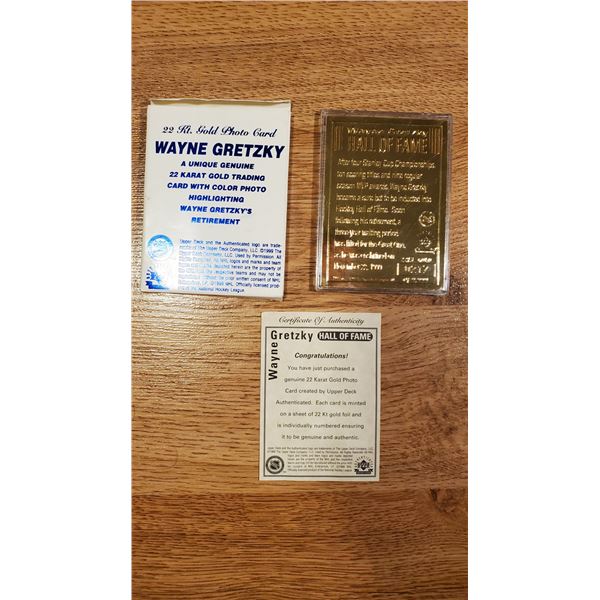 Wayne Gretzky 22Kt GOLD Photo card