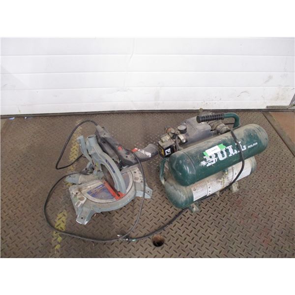bull air compressor (not working) king canada mitre saw (working)