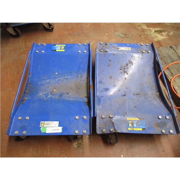 (2) 1000lb vehicle dollies (1 is bent)