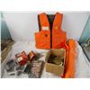 Image 1 : various nails + life preserver raft + vest (large-XL)