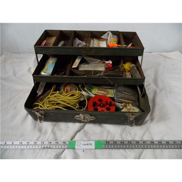 vintage tackle box with contents