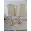 Image 1 : porcelain lamps, male figure and female figure