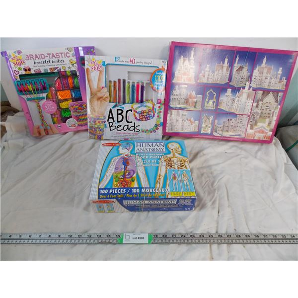 Puzzles and crafting supplies
