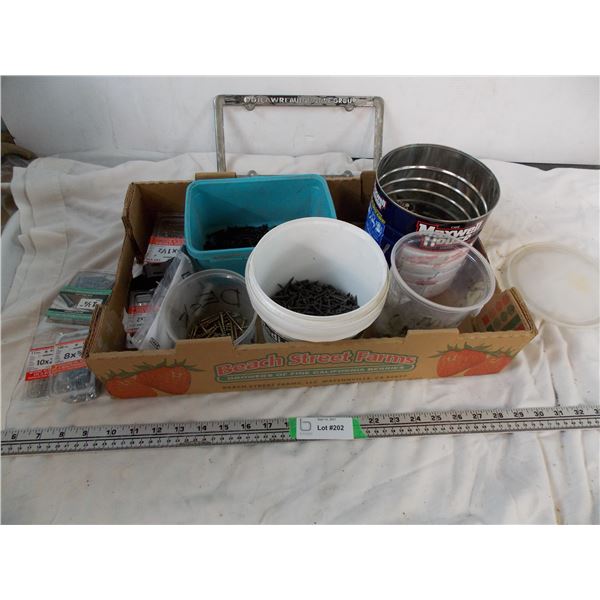variety of screws and nails