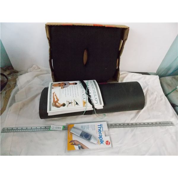 Yoga mat, donut cushion, heat therapy device