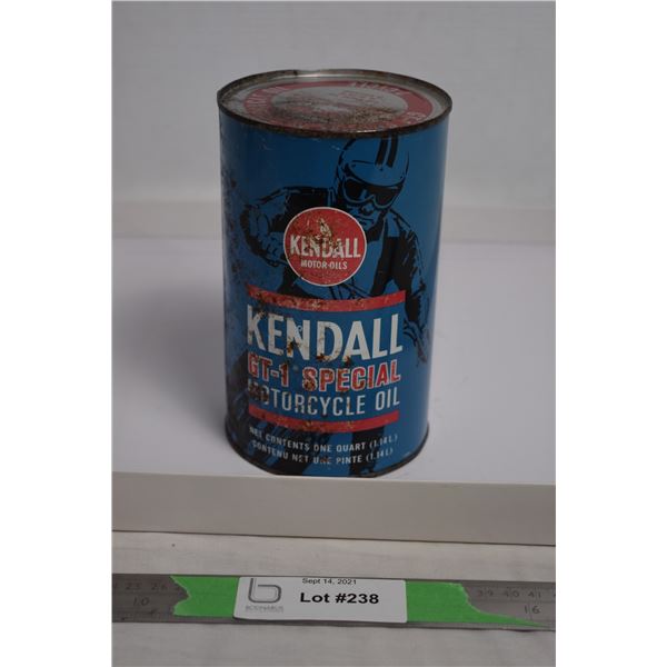 Kendall ATV tin oil can (FULL)