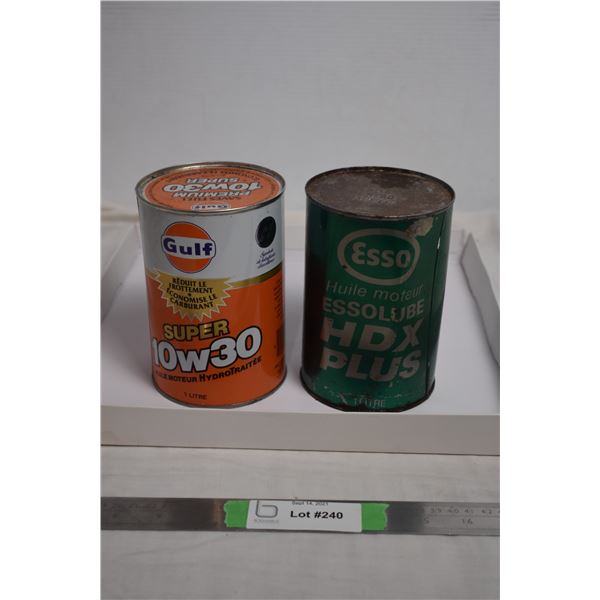 Premium and ESSO oil cans (FULL)