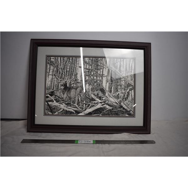 Gary Boyle print #/180 - frame measures 25" long