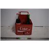 Image 1 : Coca Cola Crate with 4 full bottles - one grand canyon coke bottle