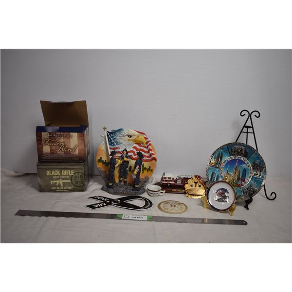 Souvenier Plates + freedom fighter cofeee pods