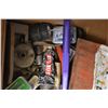 Image 2 : Box of misc metal parrts + vintage garage items