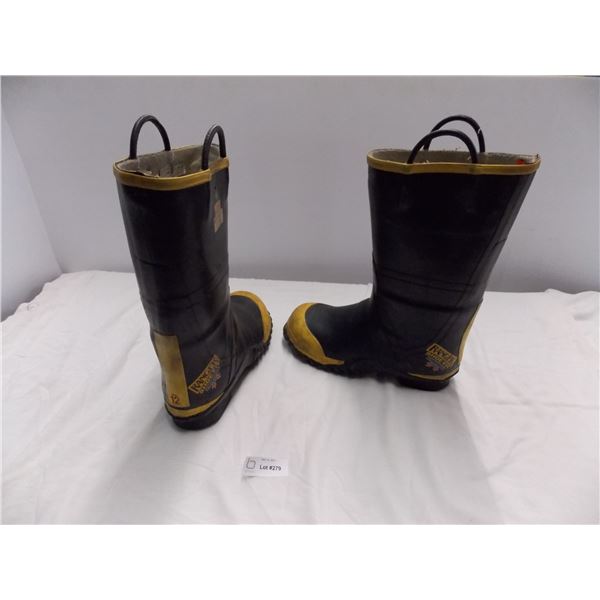 Steel Toed Rubber Boots - Firefighter CSA grade (size 12M)